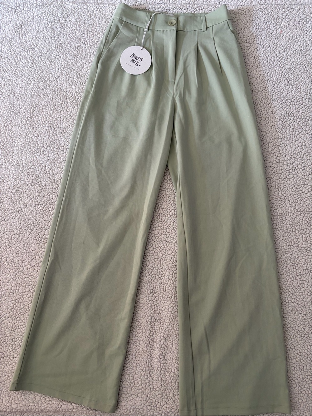 Princess Polly Wide-Leg Archer Chinos in Sage Green NWT Size 4